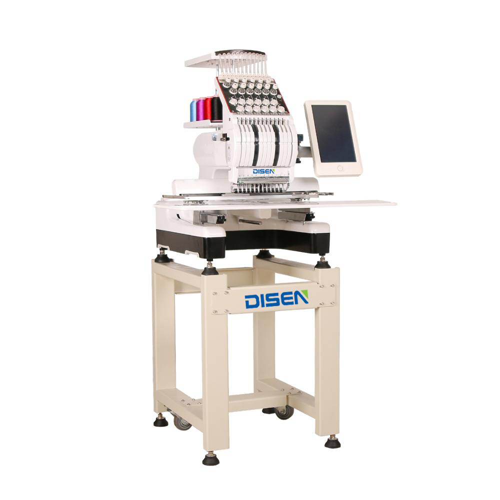 12色单头家用式小型电脑绣花机全自动高速平绣成衣帽子刺绣机厂家