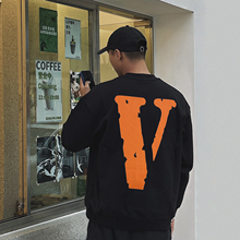 VLONE LAVER北京限定大v小众潮牌美式秋冬宽松男士情侣圆领卫衣潮