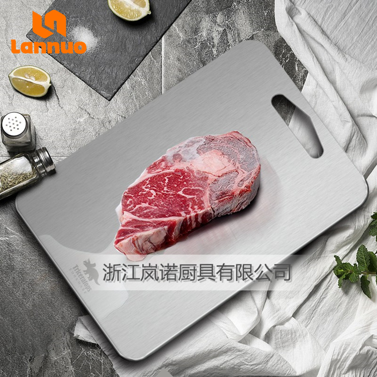 304 Stainless Steel Cutting Board Household Defrosting Board Multi-Functional Square Cutting Board and Noodles Kitchen Chopping Board Wholesale