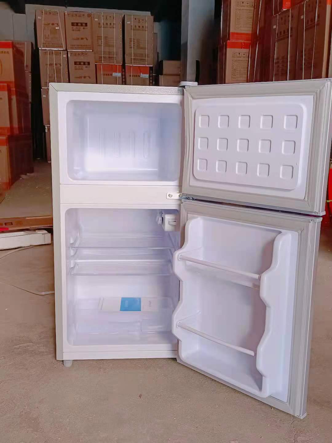 bcd-128冰箱 办公家用商用公寓礼品租房 2开门直冷冷藏冷冻小冰箱