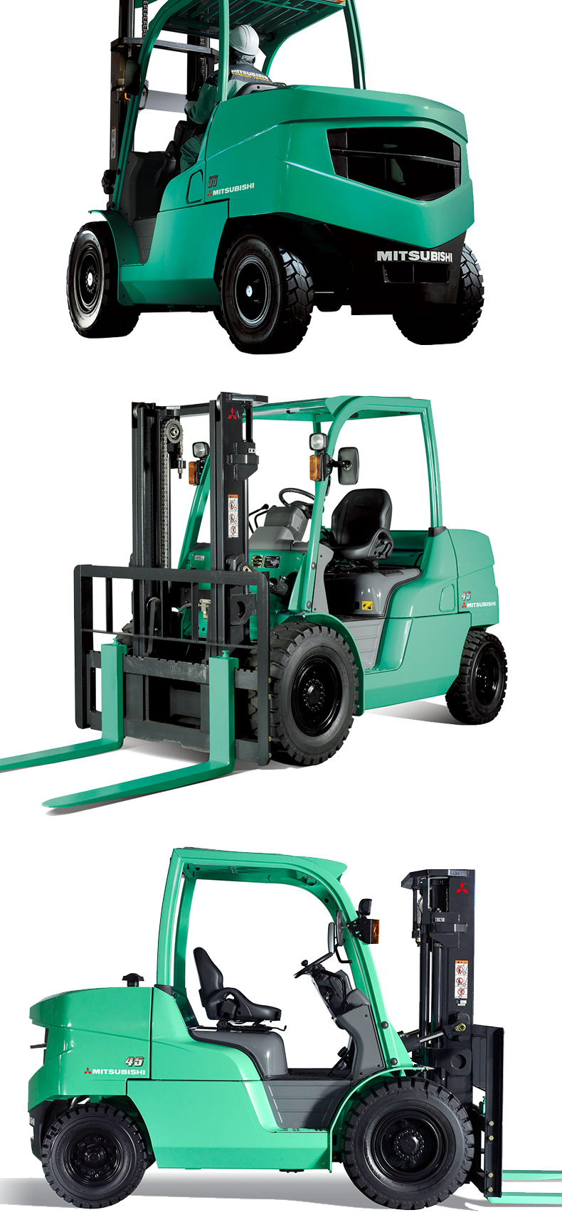 三菱4.0-5.5吨平衡重式柴油叉车 fd40-55nt 四轮厂家授权授权搭配