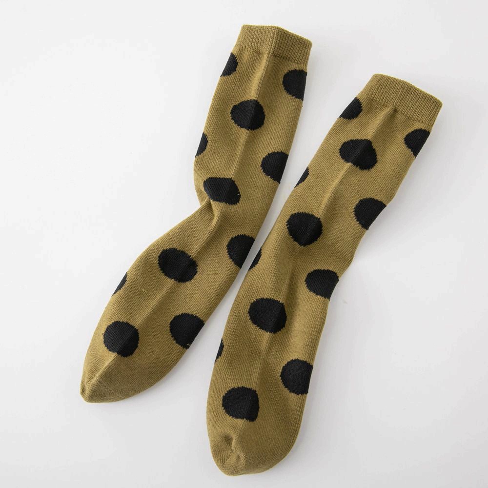 Children's Socks Wholesale 2023 Spring Big round Dot Baby's Socks Mid-Calf Cotton Socks without Heel Cute Girls' Socks Korean Style