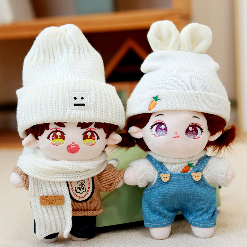 Cotton Doll Clothes Doll Clothes Clothing Accessories 20cm Doll Plush Toy Replacement Sweater Scarf Hat Doll Clothes Baby Pants Wholesale