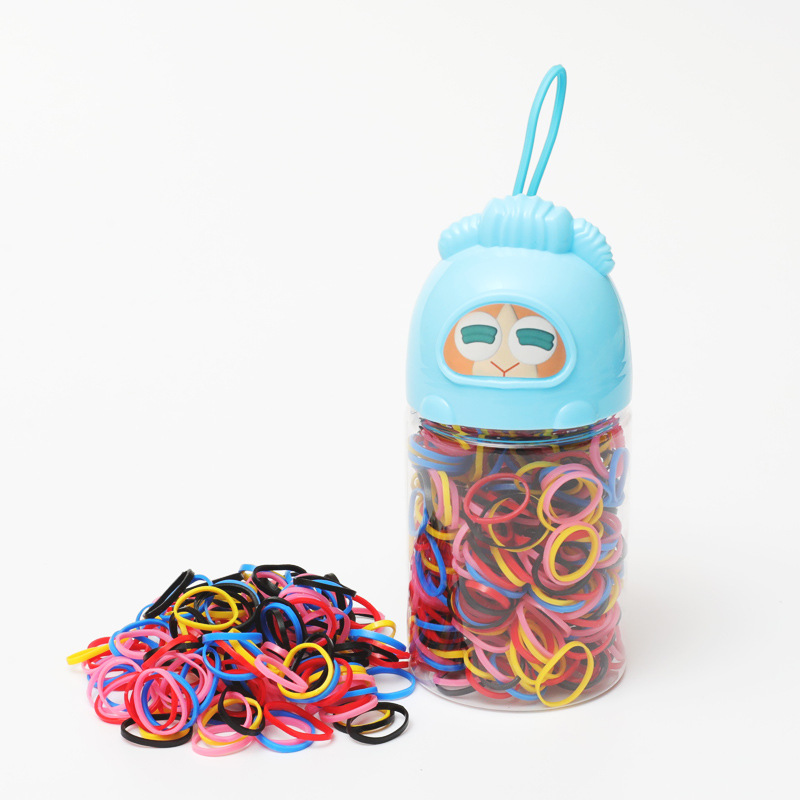 Children's Tied-up Hair Rubber Band Strong Pull Constantly Baby Does Not Hurt Hair Disposable Small Rubber Band Hair Band Bottle Hair Rope Hair Accessories