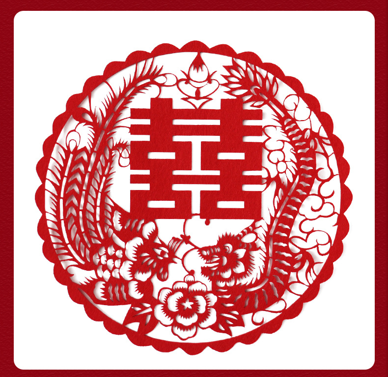 桃心喜,镂空双喜,龙凤双喜,喜字窗花,门帘拉花是否进口否产品编号xz