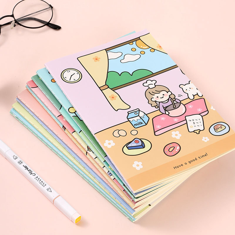 手账本可爱活页本笔记本子学生小清新可拆卸外壳卡通日记本068