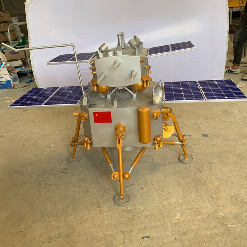 大型航天航空探测器长征火箭天宫空间站核心舱卫星仿真铁艺模型