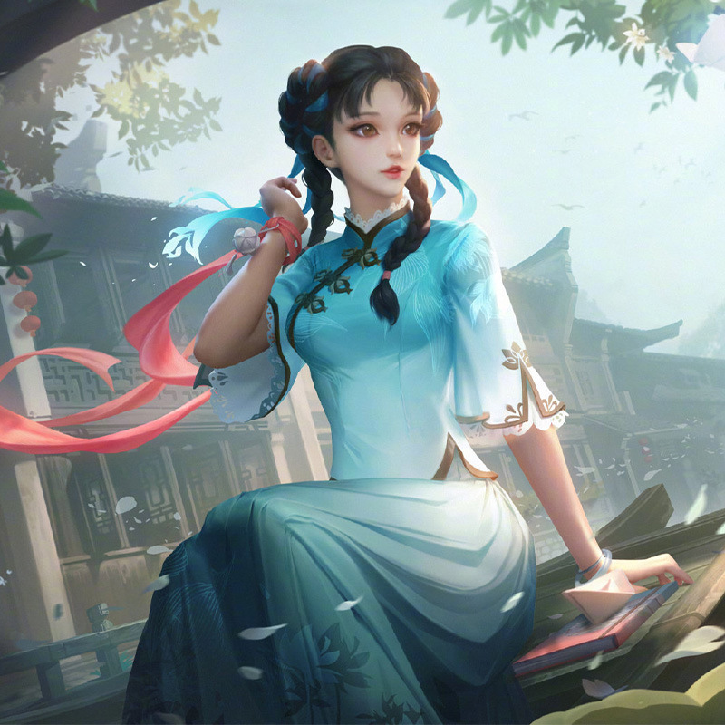 【华彩】王者西施 诗雨忆江南 少女cosplay假发毛 造型款分体造型