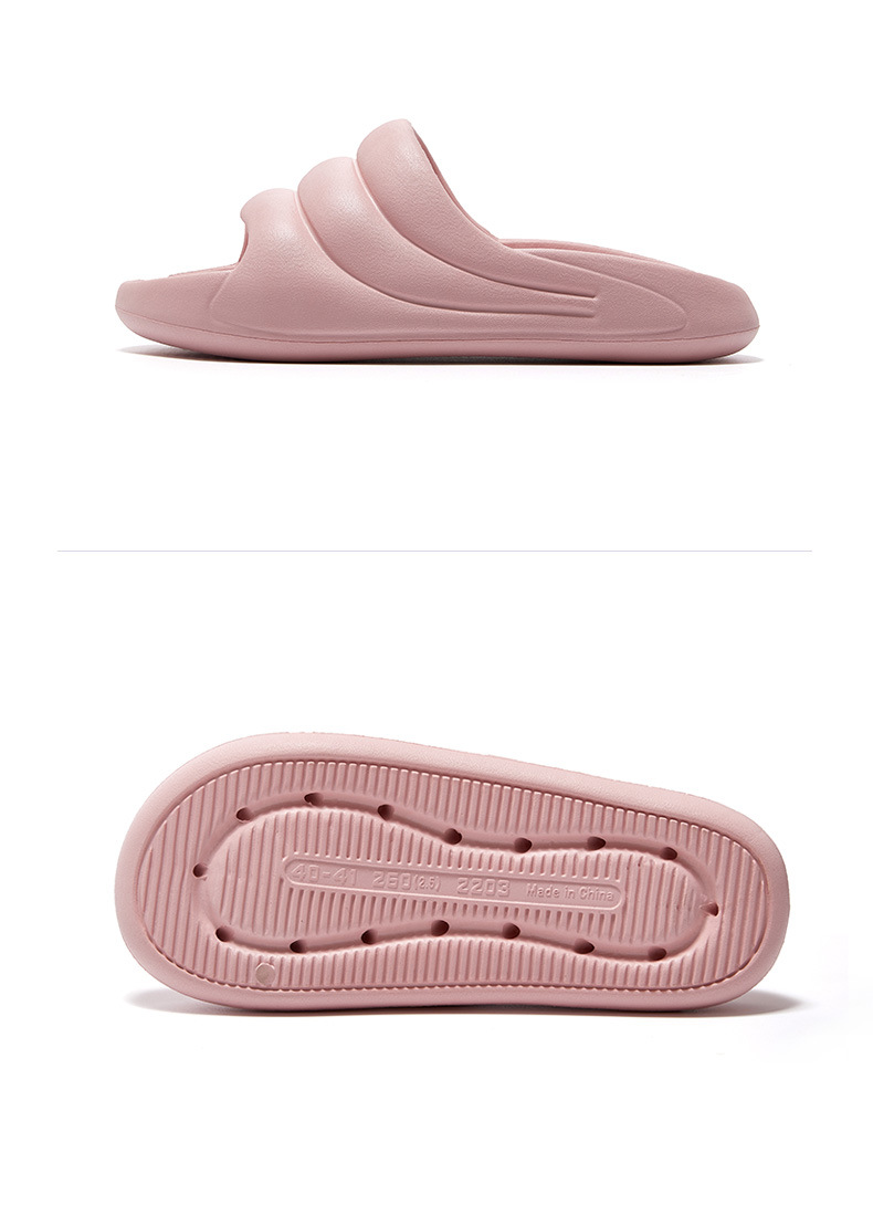 凉拖鞋春夏季情侣拖鞋男女士时尚厚底一字拖波浪造型凉拖家居鞋