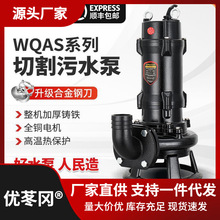 抽水220V380V水泵泥浆切割式污水泵潜水泵抽粪排污上海化粪池