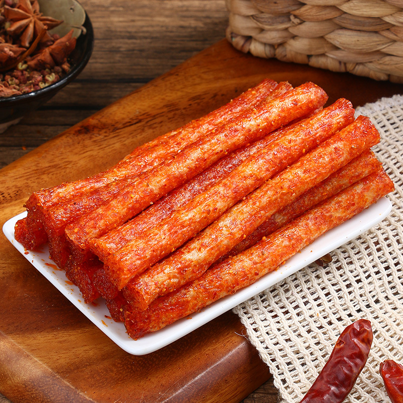 金磨坊真心棒辣条辣棒休闲面筋零食调味辣制品120g