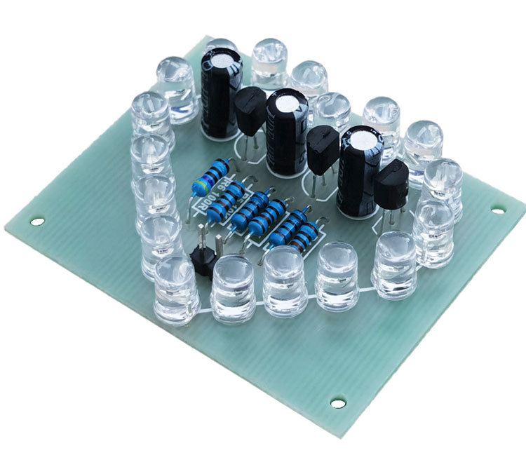 心形流水灯焊接练习套件 电子实验焊接技能实训组装diy制作套件