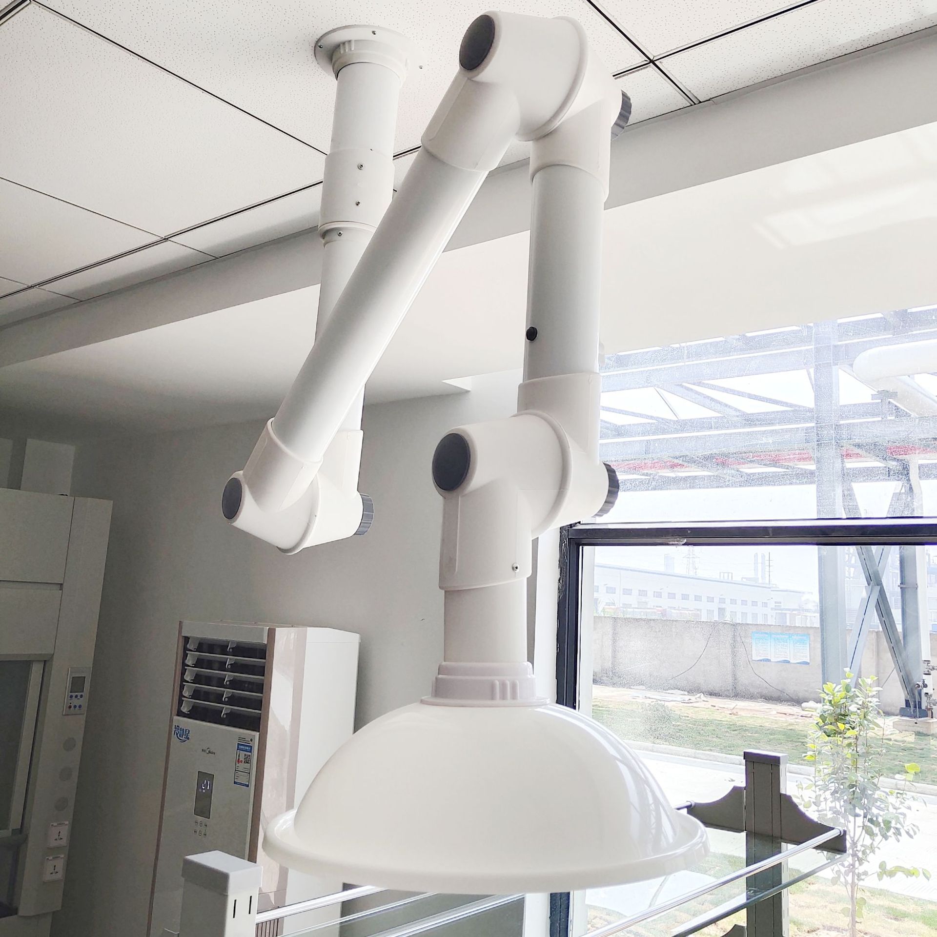 pp万向抽气罩 实验室抽风罩吸风罩排烟罩 75型壁挂式通风吸气口