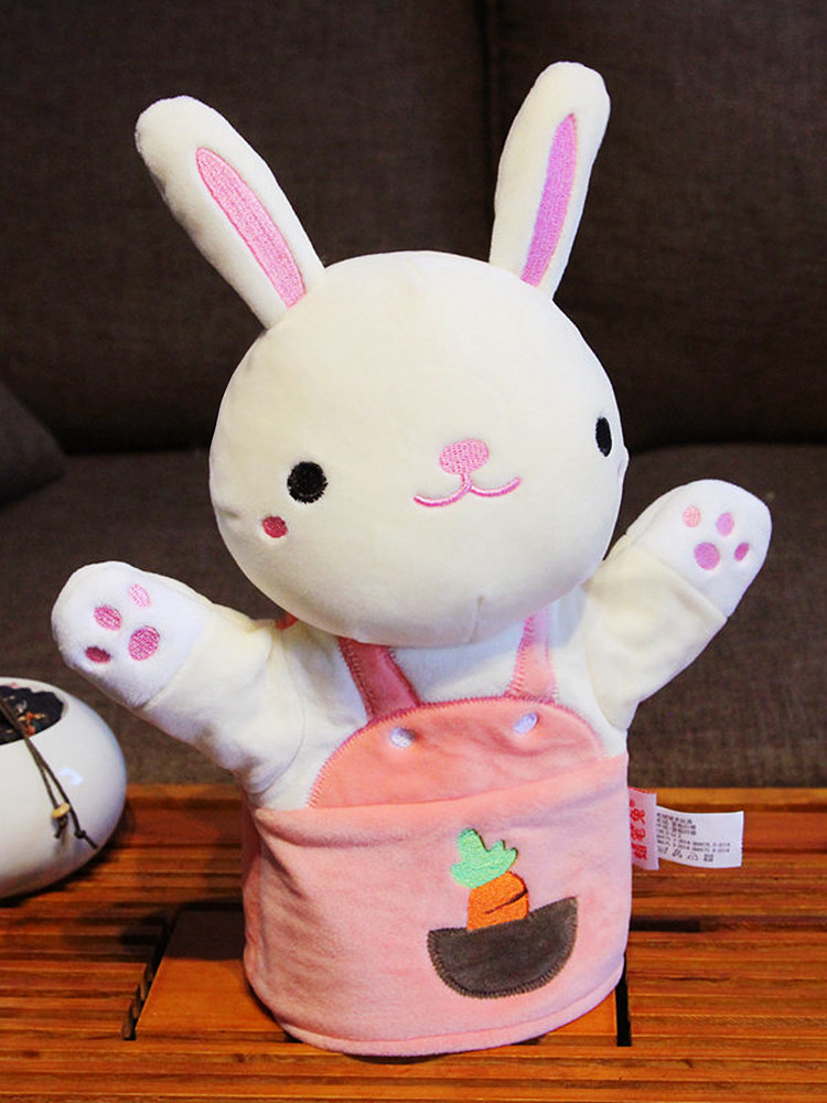表演可爱宝宝安抚手偶玩具布娃娃讲故事兔子动物毛绒儿童手套玩偶