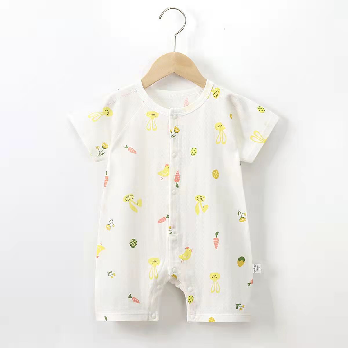 Summer Baby Jumpsuit Thin Pure Cotton Baby Sheath Clothes Summer Short Sleeve Newborn Clothes Summer Class a Wholesale Baby Clothes