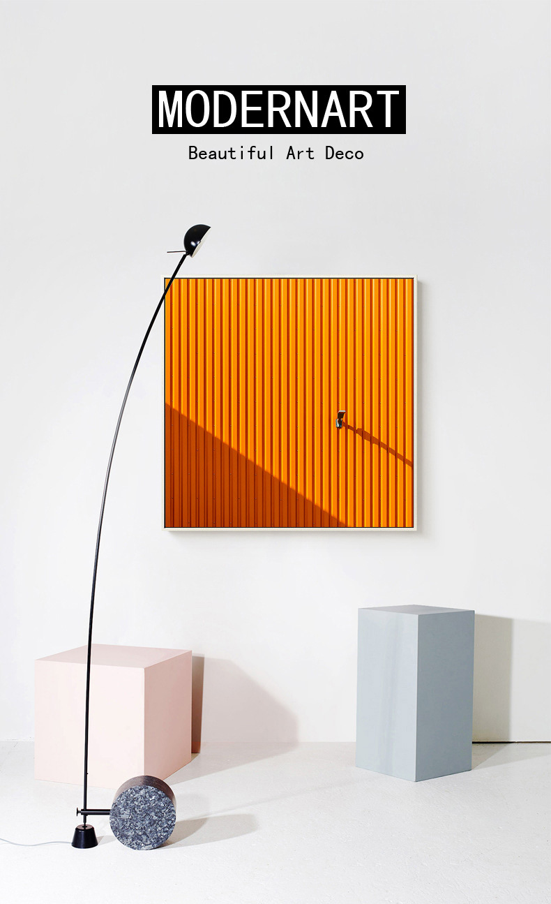 现代简约橙色客厅装饰画餐厅酒店样板间艺术设计挂画玄关过道壁画