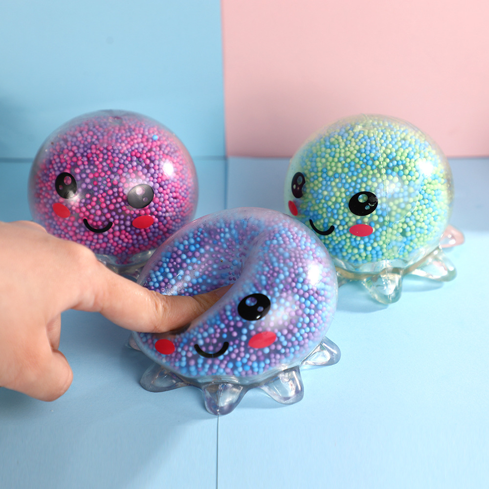 Luminous Toys Vent Squeezing Toy Flash Octopus Children's Stress Relief Toys Stall Supply Factory Direct Sales