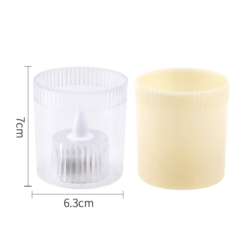 Cross-Border New Arrival LED Electronic Transparent Candle Light Small Night Lamp Bar Decoration Wedding Atmosphere Set