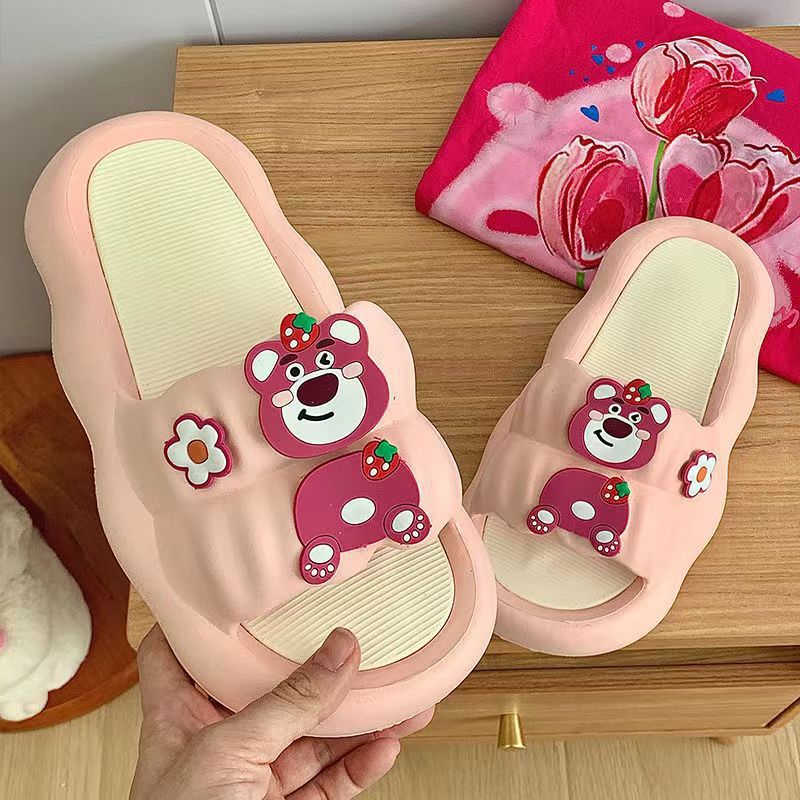 2024 new style slip-on slippers women‘s outer wear cute korean style home non-slip wear-resistant slip-on platform sandals