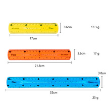PVC彩色软套装 可弯曲软尺30cm软直尺折不断糖果色可弯曲直尺折尺