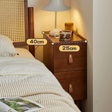 实木床头柜现代简约家用卧室超窄床边柜夹缝柜小型简易收纳储物柜