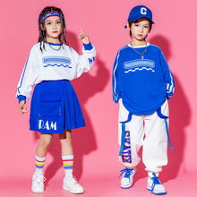儿童啦啦队演出服小学生运动会服装hiphop男女童嘻哈街舞潮牌套装