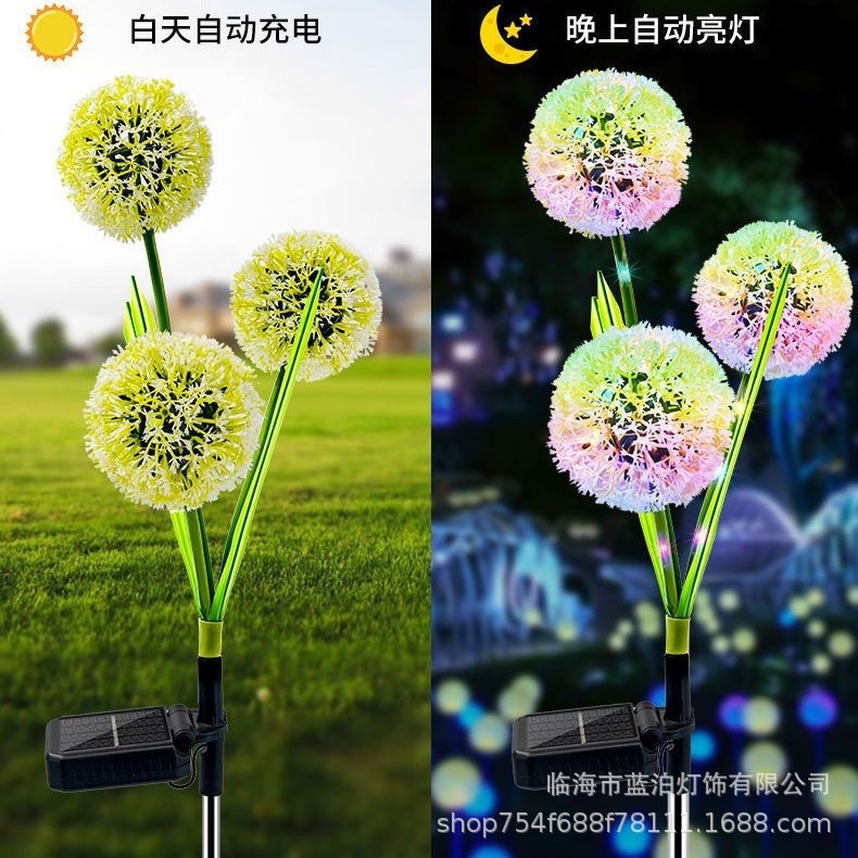 Solar Floor Outlet Garlic Flower Lawn Lamp Dandelion Garden Lamp Led Wish Orbs Hot Air Balloon Decorative Lamp Lamp