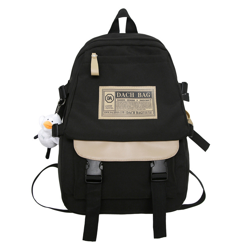 Japanese Fashion Cool Tooling Style Fashion Backpack Wholesale New Korean Casual Solid Color Backpack Middle School Student Schoolbag