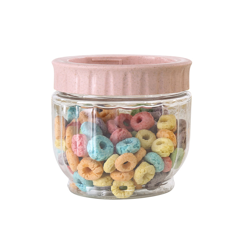 Crisper Sealed Jar Cereals Storage Jar Snack Noodles Nuts Food Storage Plastic Jar Kitchen Home