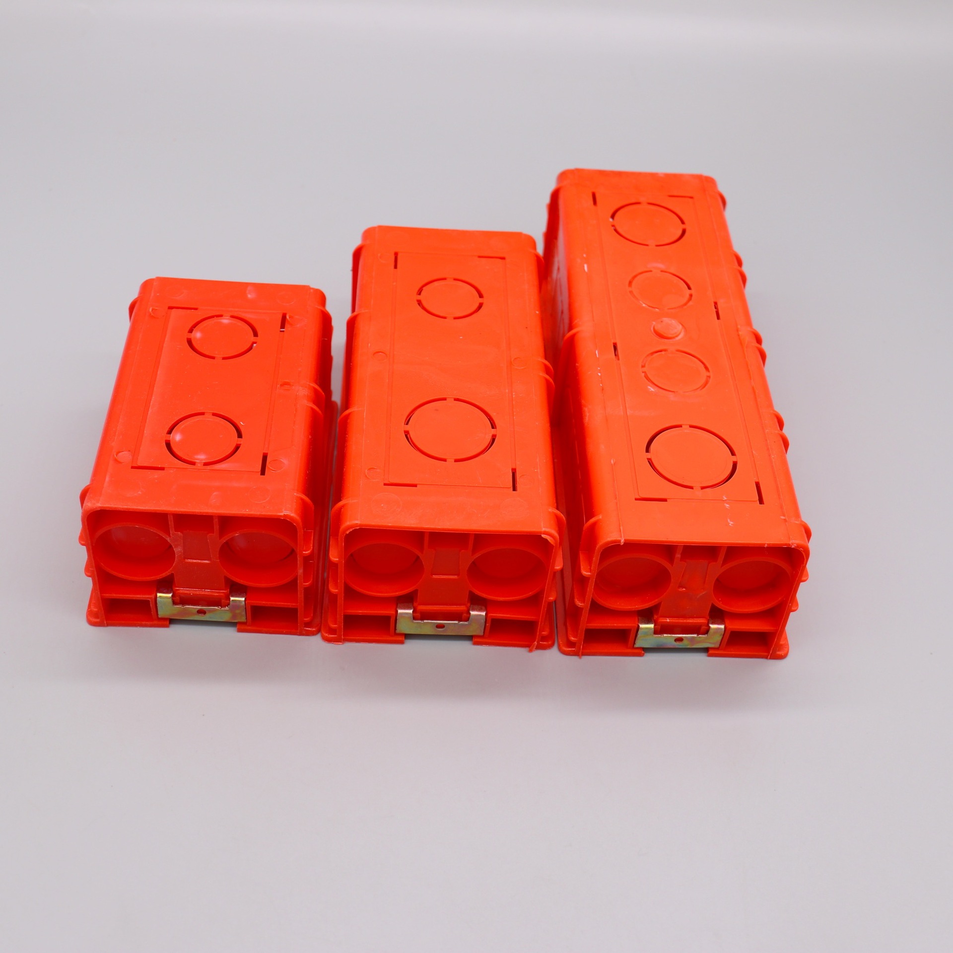 全新料红色阻燃118型墙壁开关插座pvc暗装底盒 118型线盒