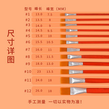 数字油画笔丙烯颜料画笔水粉画画笔大小号石膏娃娃颜料用笔批发