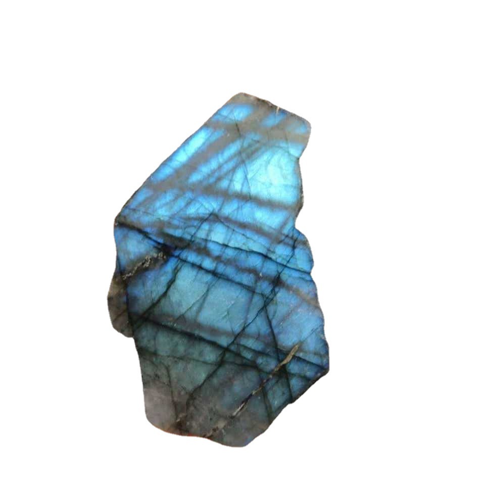 天然拉长石原石摆件月光石雕刻件原料鱼缸造景观石扩香石