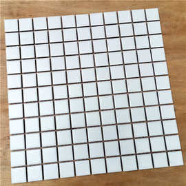 白色陶瓷马赛克 小方块48*48北欧简约卫生间阳台墙砖浴室防滑哑光