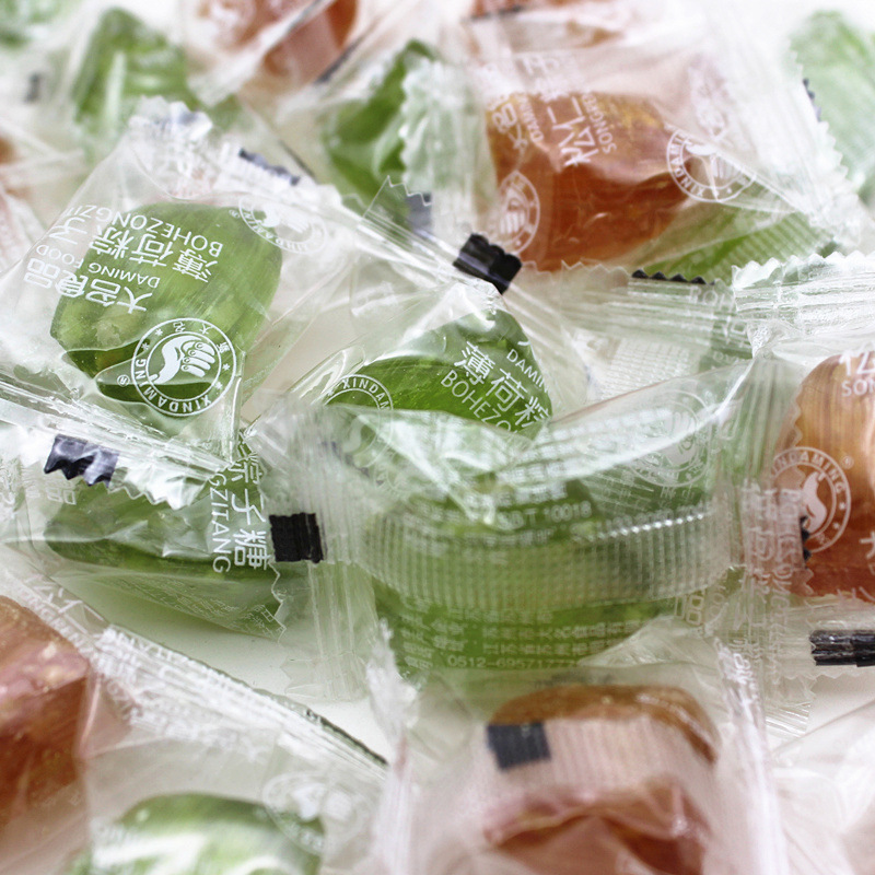 松仁粽子糖 薄荷味粽子糖清凉糖休闲零食2500g/袋糖果厂家批发