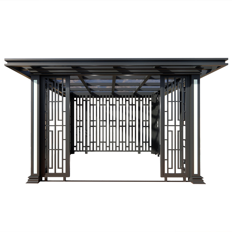 批发铝合金凉亭现代四角亭子别墅庭院户外花园观赏新中式凉亭架子