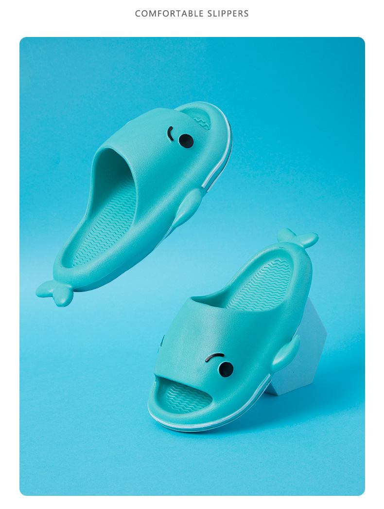 儿童拖鞋季2021鲨鱼男童女童软底卡通网红鲸鱼宝宝小孩外穿凉拖夏