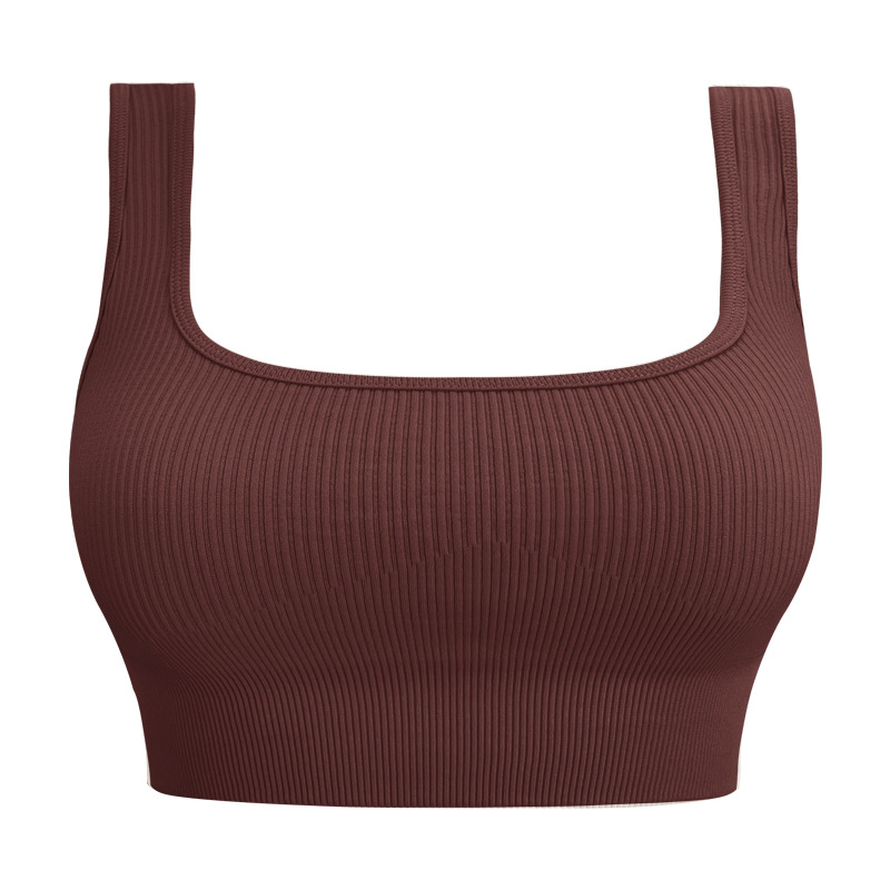 Yoga Clothes Workout Beauty Back Bra Yoga Sports Underwear Vest Women's Top Bra Shockproof with Chest Pad Outer Wear Summer