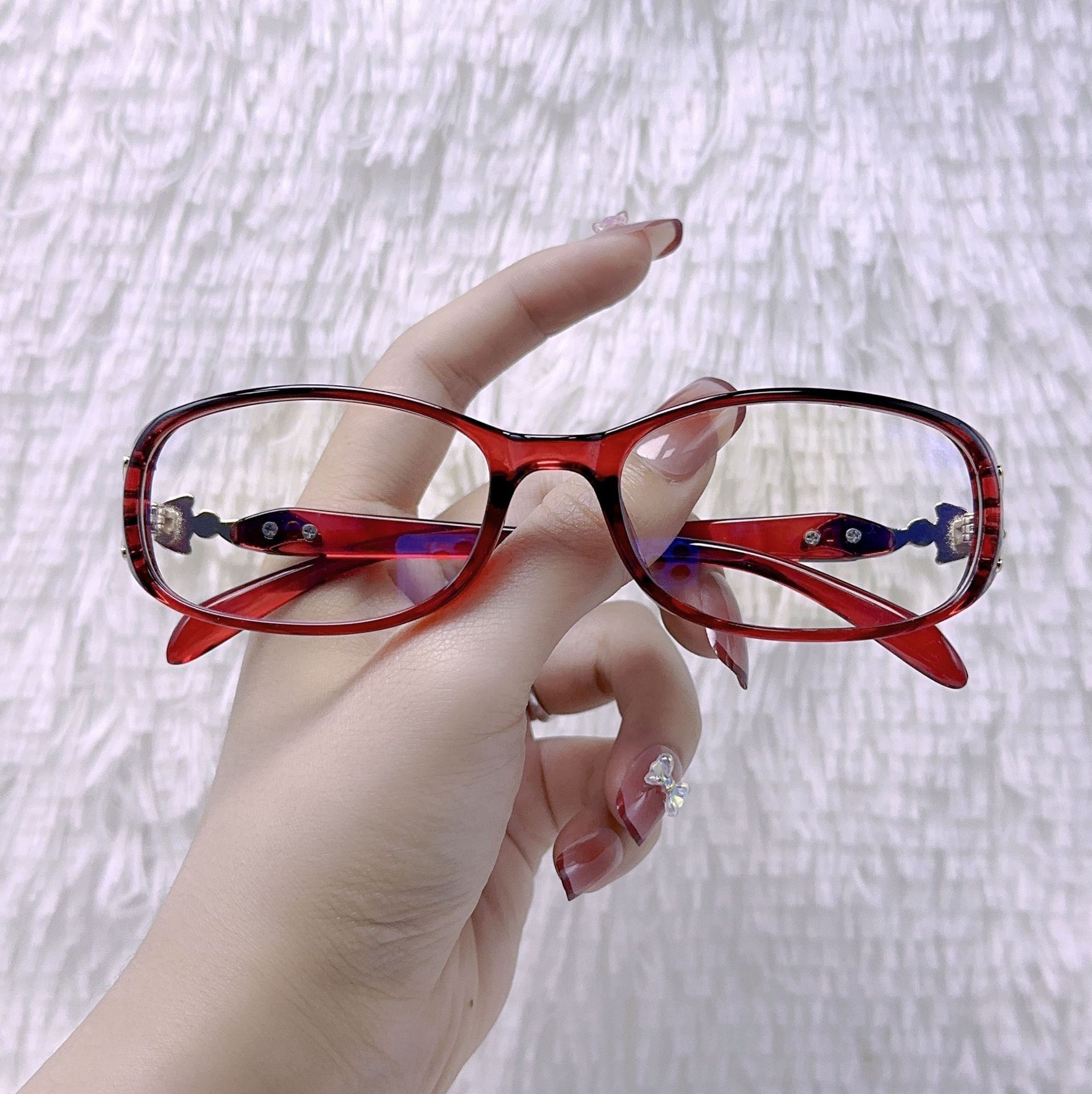 2022新款时尚复古椭圆形防蓝光眼镜女可配近视平光镜框素颜眼睛架