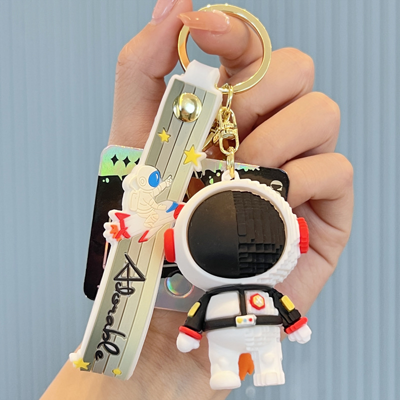 Creative Astronaut Pendant Building Blocks Spaceman Key Accessories Key Chain Keychain Cartoon Bag Pendant Gift