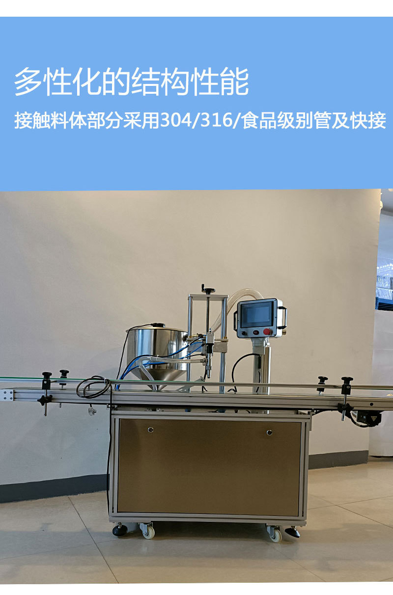 液体定量罐装机全自动单头伺服装料机化妆品果汁饮料分装 罐装机