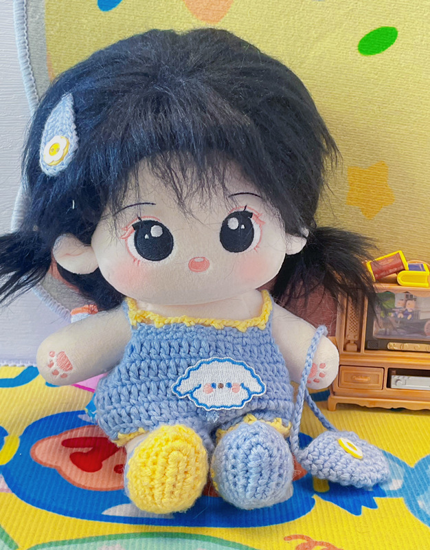 new handmade crocheted cotton doll 20cm clothes good-looking cute style chaoshan hand crocheted flower doll clothes women