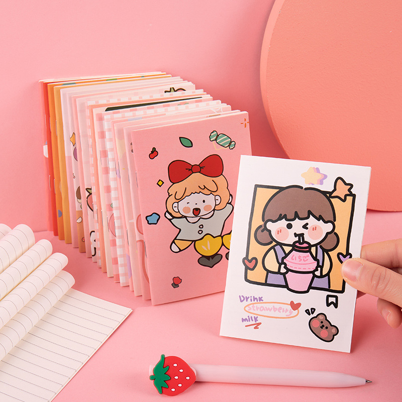 cartoon small notebook cute notepad mini-portable pockets notebook stationery small prize online store gift factory wholesale