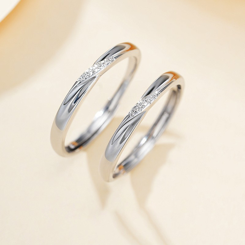 Mobius Strip Couple Ring S925 Sterling Silver Couple Special-Interest Design Couple Rings Birthday Gift for Girlfriend