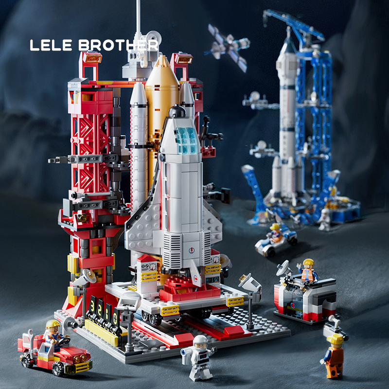 Compatible with Lego China Space Shuttle Rocket Launch Boy Children's Assembled Educational Toys Particle Building Blocks Wholesale