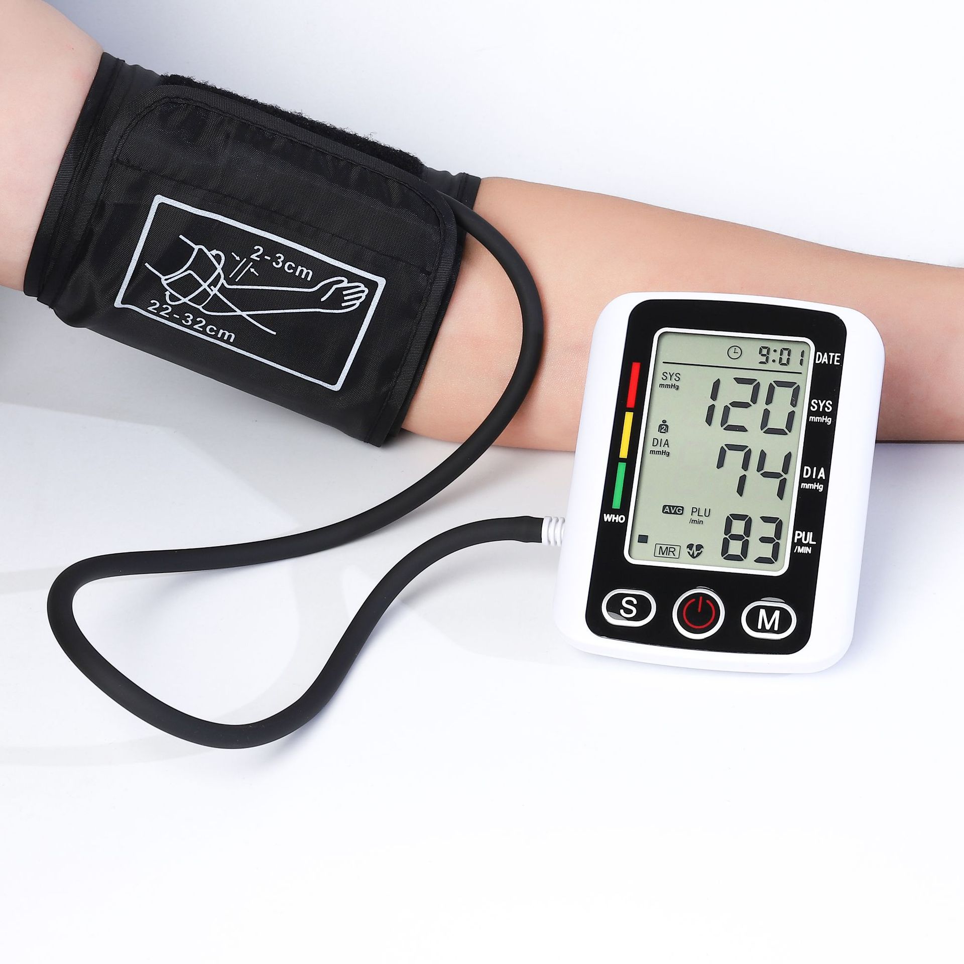 ARM Electronic Sphygmomanometer Arabic Blood Pressure Measuring Instrument Russian Sphygmomanometer Spanish Blood Pressure Machine