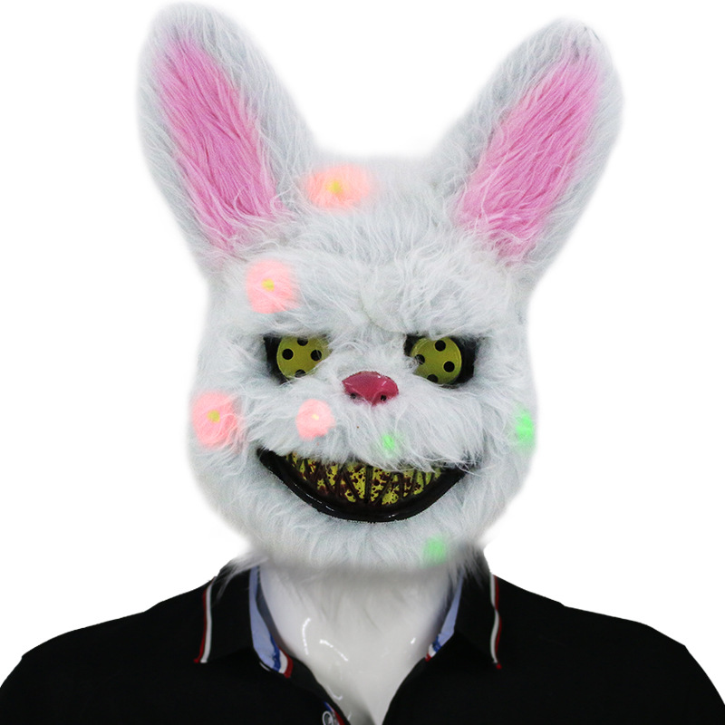 Glowing Rabbit Panda Cute Mask Masquerade Script Animal Killing Headdress Halloween Party Spoof Props