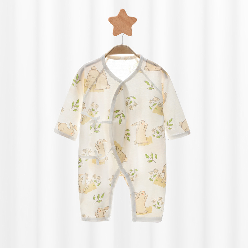 Zh004 Newborn Summer Thin Baby Infant Monk Clothing Baby Romper Long Sleeve Cotton Jumpsuit Romper Baby Clothes