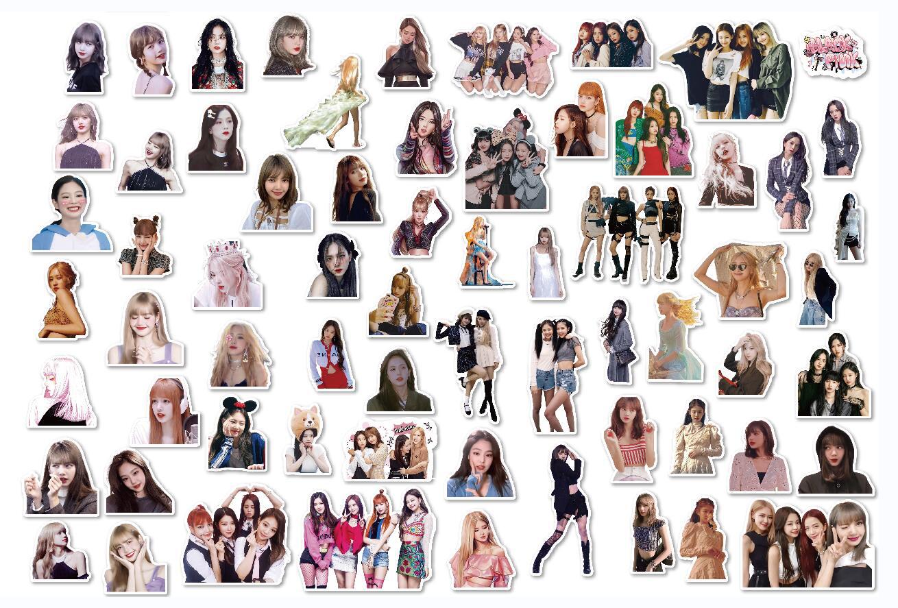 blackpink手帐贴纸lisa金智妮jennie金智秀明星周边手机电脑贴画
