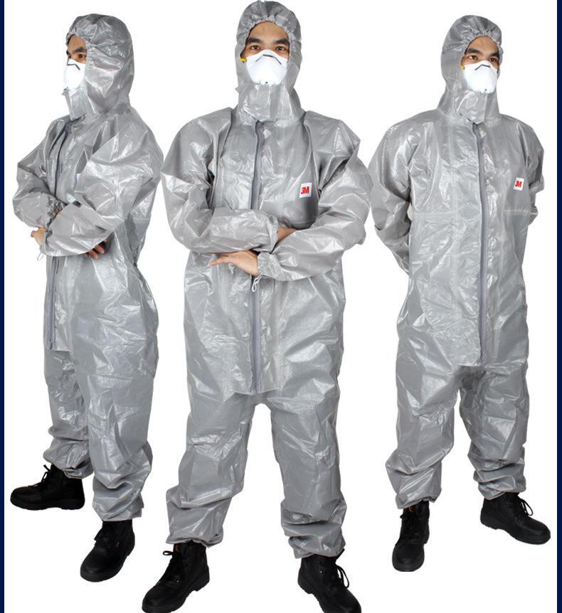 3m4570防护服实验室防化服防尘服连体戴帽防化学品喷洒喷药酸碱服