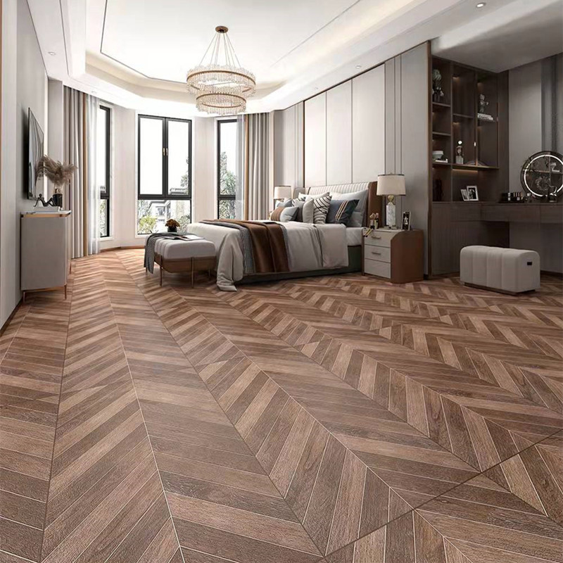 人字拼鱼骨纹新款木纹砖600*1200仿古砖客厅卧室酒店商铺工程瓷砖